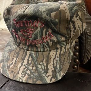 Vintage Camo Farmers Incorporated Trucker Hat MADE IN USA
